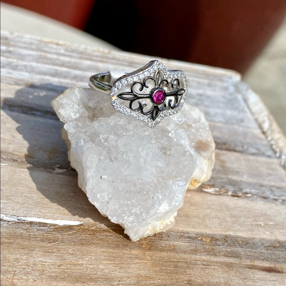 Ruby & Topaz Ring - image 4